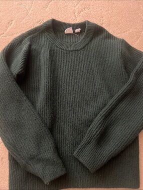 Boys Gap Ribbed Knit Sweater - Dark Green